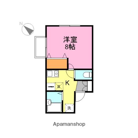 アペックスイン・堤(1K/1階)の間取り写真