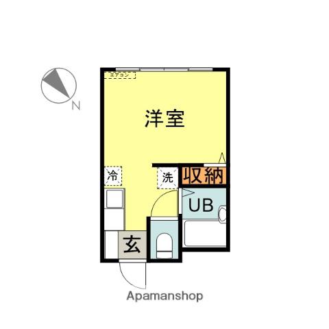 プレジール(ワンルーム/2階)の間取り写真