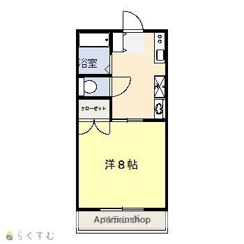 コーポ岡(1K/2階)の間取り写真