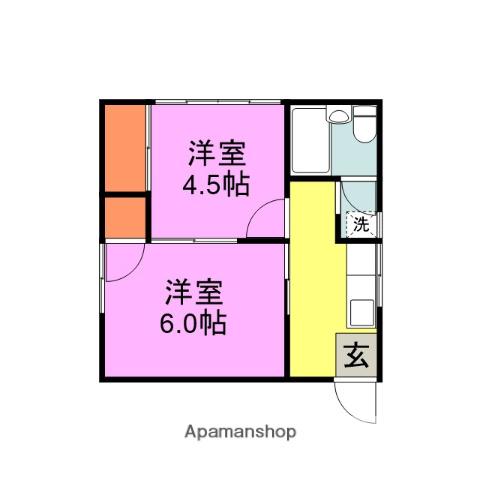 舞ハウス(2K/2階)の間取り写真