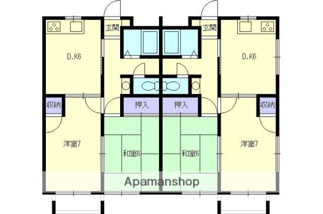 サンモール(2DK/2階)の間取り写真