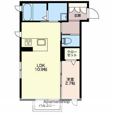 シャルムⅡ(1LDK/1階)の間取り写真
