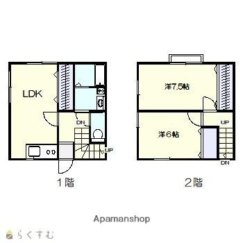 ファーストハイツ十日町(2LDK/2階)の間取り写真
