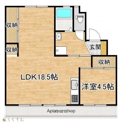 スカイクレスト 1棟(1LDK/3階)の間取り写真