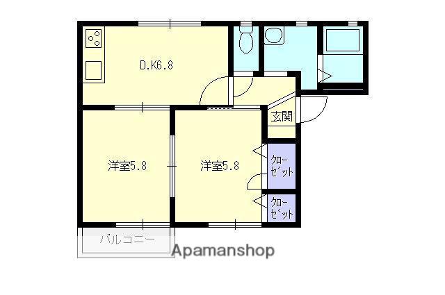 フォーレス21(2DK/2階)の間取り写真