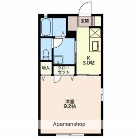 ジ・オーク Ⅰ(1K/2階)の間取り写真