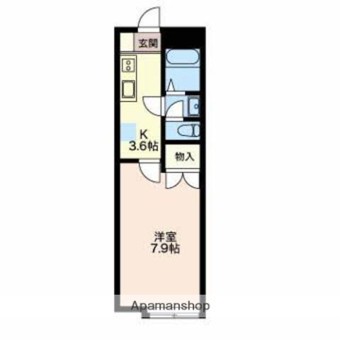 シェロファームB(1K/2階)の間取り写真