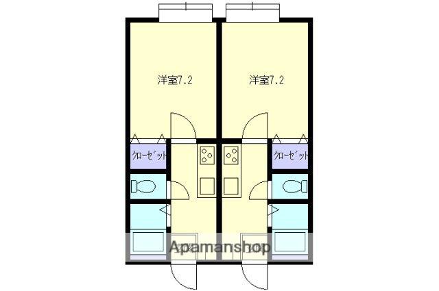 メゾン川夏(1K/2階)の間取り写真