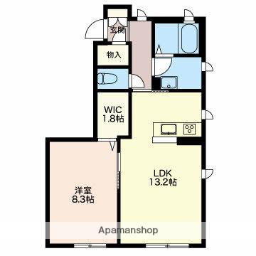 MASTTOWN川崎B(1LDK/1階)の間取り写真