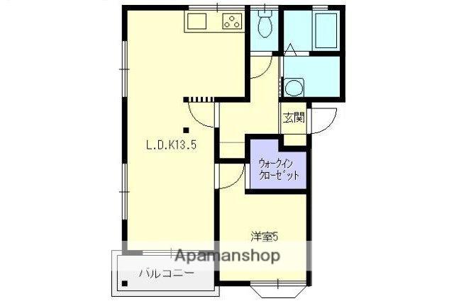 ロイヤルハイツA(1LDK/2階)の間取り写真