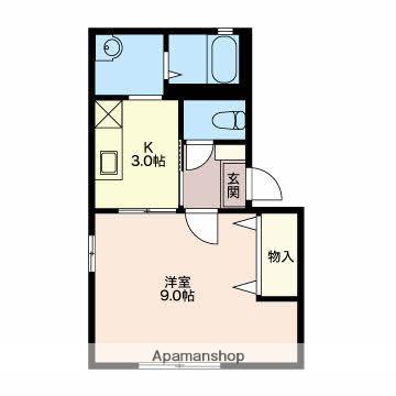 ハイツシービーⅣ(1K/1階)の間取り写真