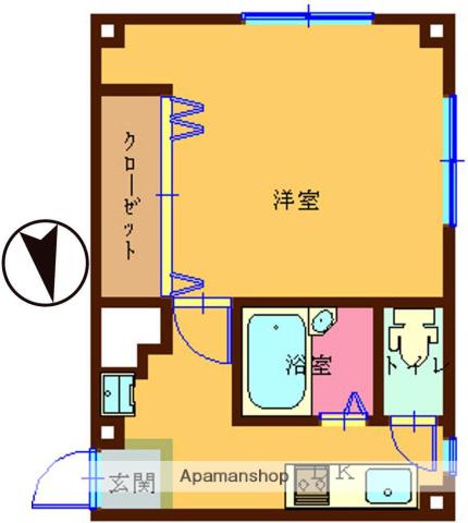 リッツ駅東(1K/3階)の間取り写真