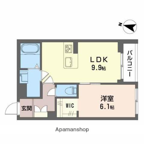 セレーノシェロ(1LDK/2階)の間取り写真