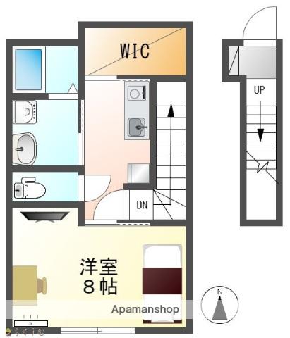 ユメゾン(1K/2階)の間取り写真