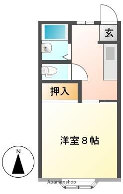 ファーストハイツMTⅢ(1K/2階)の間取り写真