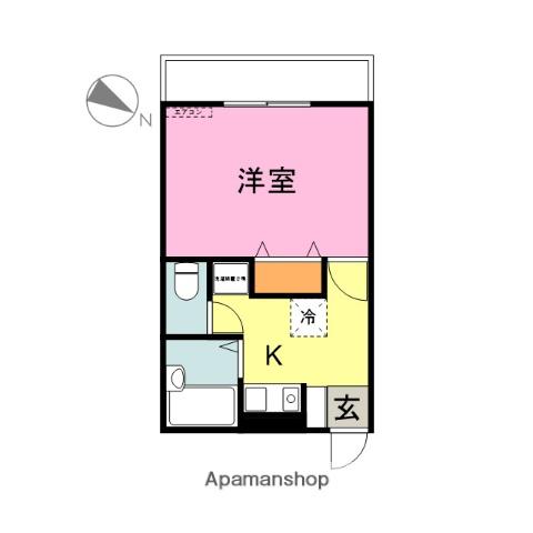 プリムローズ(1K/4階)の間取り写真