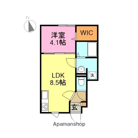 RINEN四郎丸(1LDK/1階)の間取り写真