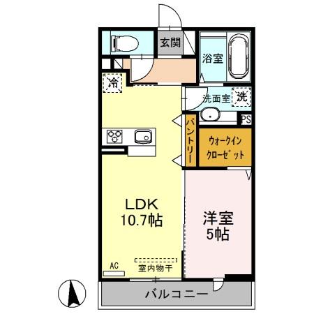 セブン アウルズ Ⅱ(1LDK/3階)の間取り写真