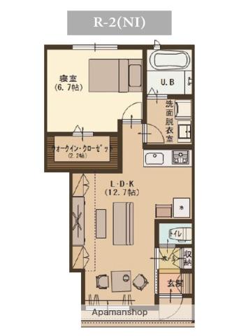 ユーソニアン・安政町A(1LDK/1階)の間取り写真