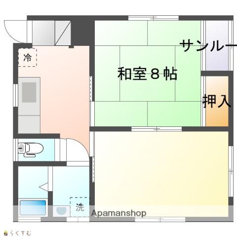 コーポラスハーモニー(2DK/2階)の間取り写真