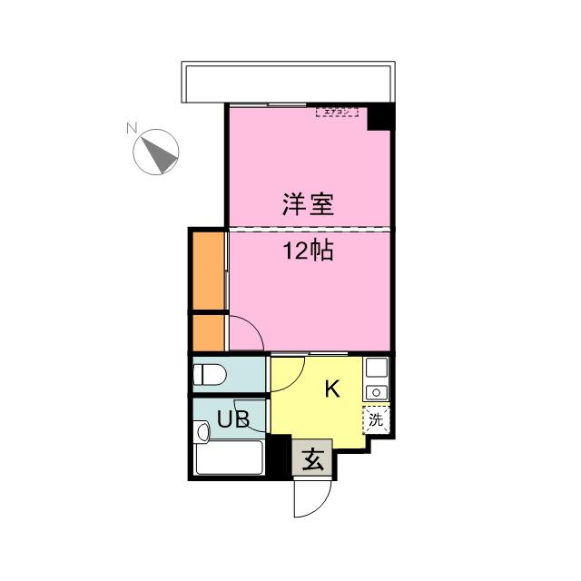マンションピア寺泊(1K/5階)の間取り写真