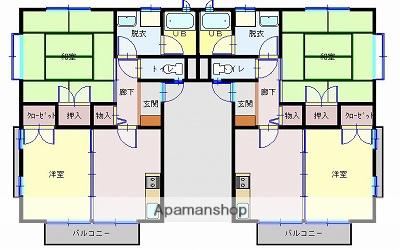 メゾンドリシェス(2DK/1階)の間取り写真