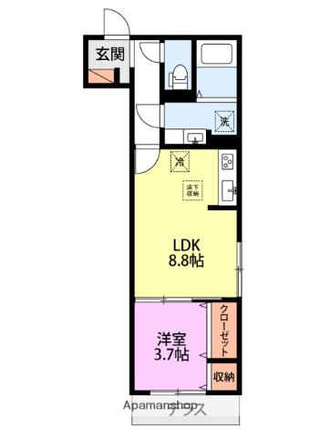 左近 ラ・ランド(1LDK/1階)の間取り写真