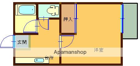 グリーンハイツ川崎(1K/1階)の間取り写真