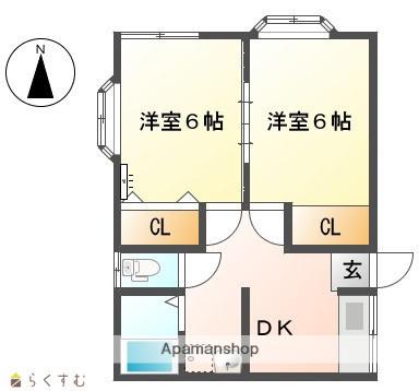 ファーストハイツA1(2DK/1階)の間取り写真