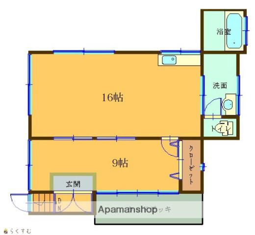 新潟県長岡市 1階建 築18年(1LDK)の間取り写真