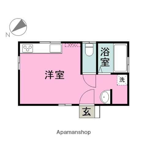 永田2丁目戸建て(ワンルーム/1階)の間取り写真