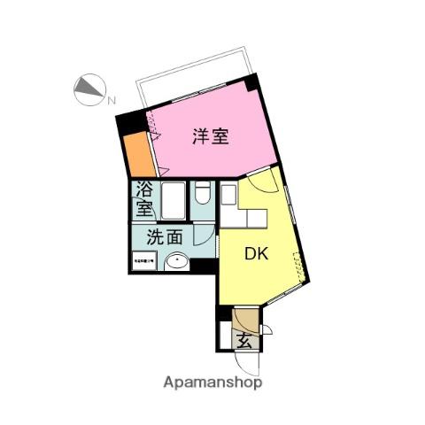 吉沢商会ビル(1DK/2階)の間取り写真