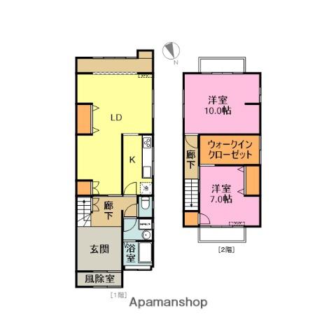 上越新幹線 長岡駅 徒歩15分 2階建 築50年(2LDK)の間取り写真