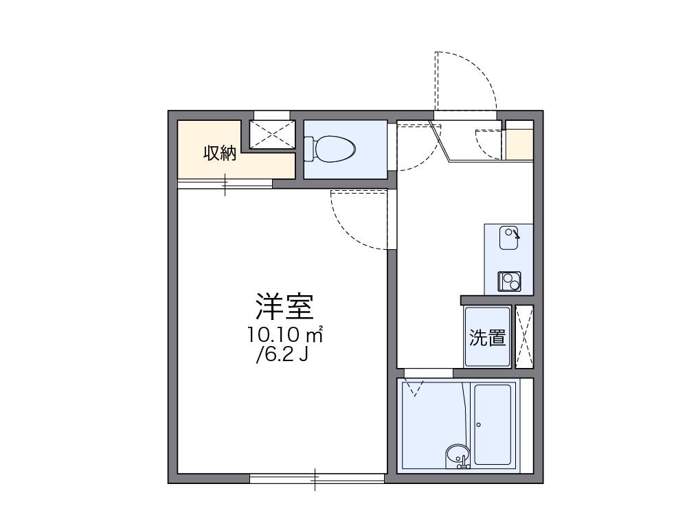 レオパレスK&R(1K/2階)の間取り写真