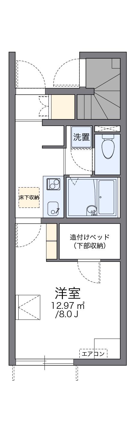 レオネクストWAKATUKIⅡ(1K/1階)の間取り写真