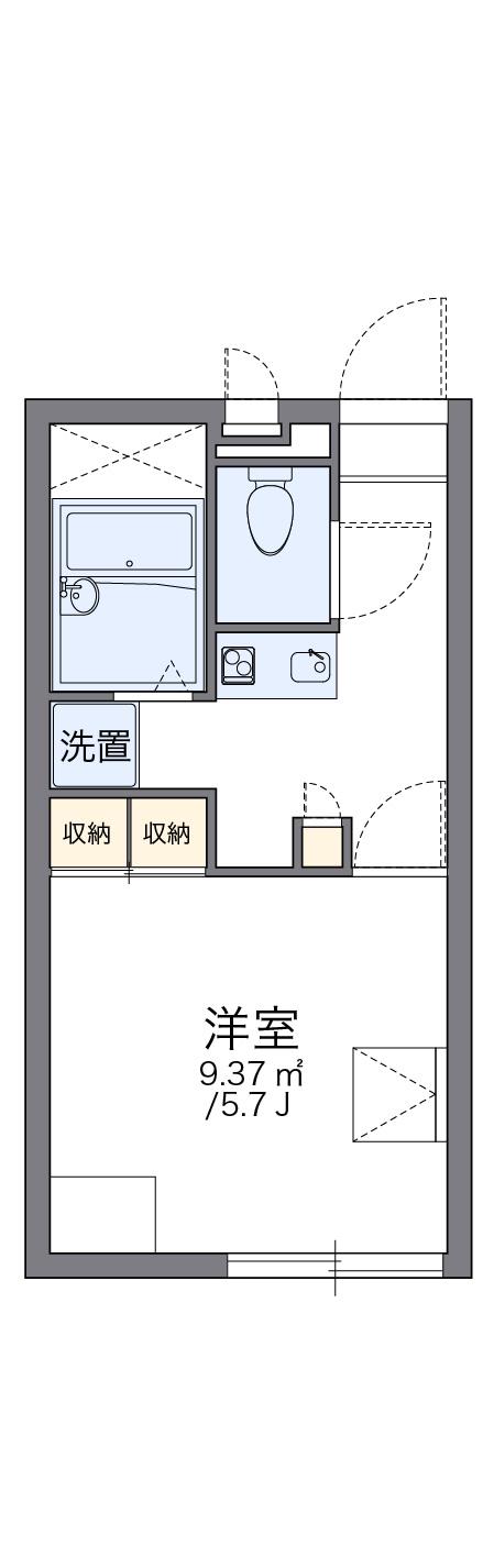 レオパレス長潟(1K/1階)の間取り写真