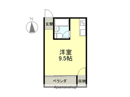 富士マンション(ワンルーム/1階)の間取り写真