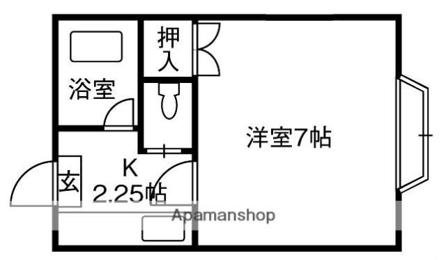 コーポまつ井(1K/1階)の間取り写真