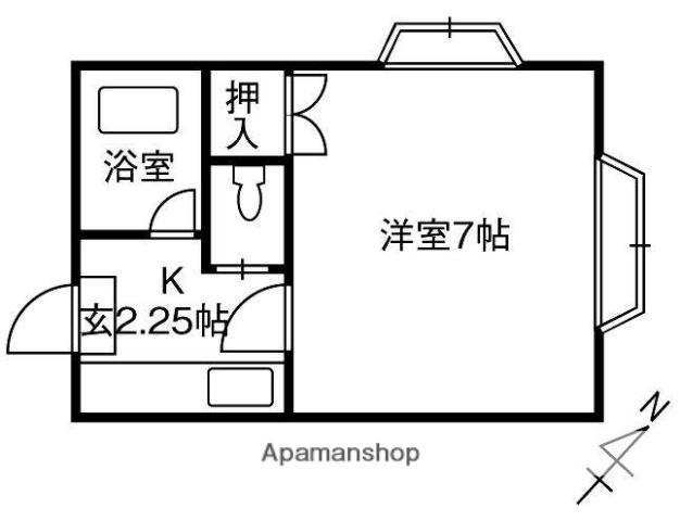 コーポまつ井(1K/1階)の間取り写真