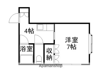 コーポ青嵐(1K/2階)の間取り写真
