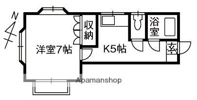 コーポ青嵐(1K/1階)の間取り写真