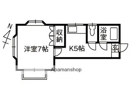 コーポ青嵐(1K/1階)の間取り写真