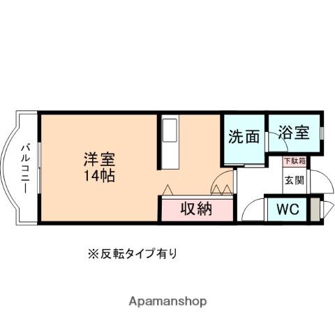 ヴァンヴェール(ワンルーム/1階)の間取り写真