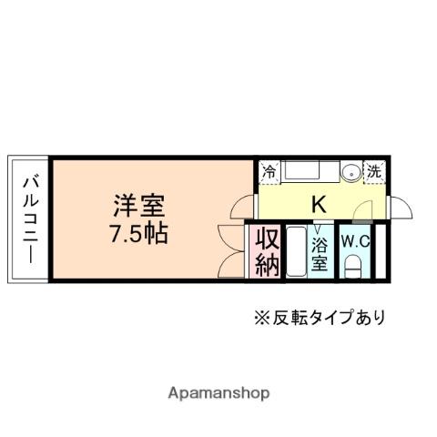 ジョイナス四ツ葉町A(1K/1階)の間取り写真