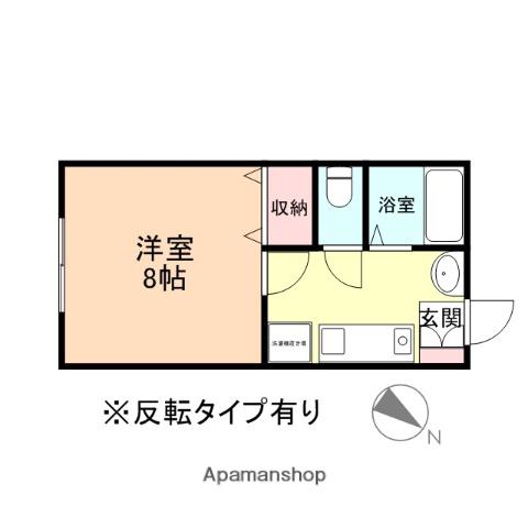 サングリーン小杉(1K/2階)の間取り写真