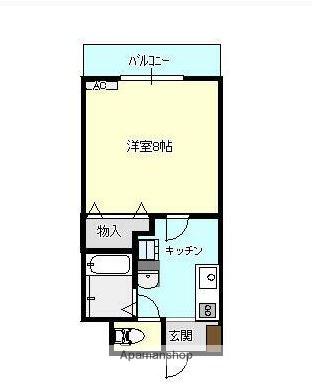 ヴィラコート金泉寺(1K/2階)の間取り写真