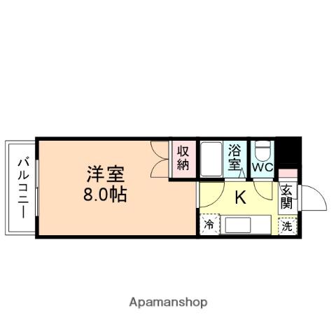 スターコート神通(1K/3階)の間取り写真