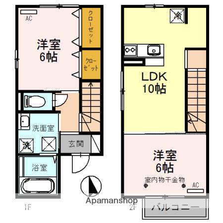D-ROOMトキワ(2LDK/1階)の間取り写真