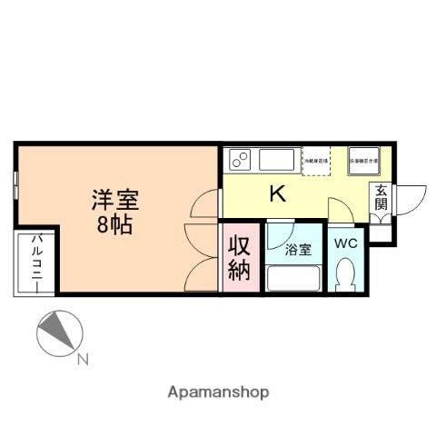 ラ・メゾンドクレール(1K/1階)の間取り写真