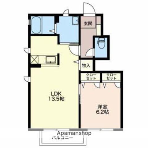 メゾンレコルト(1LDK/1階)の間取り写真